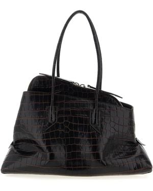 The Attico La Passeggiata Medium Shoulder Bags - Black