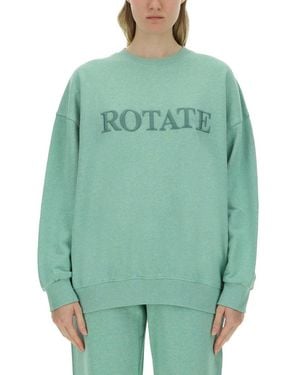 ROTATE BIRGER CHRISTENSEN Sweatshirt With Logo - Green