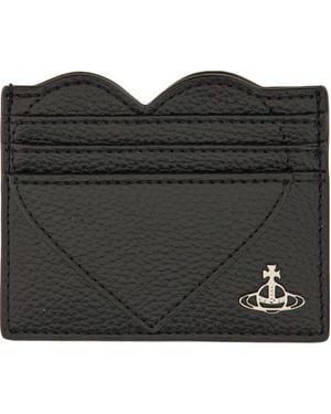 Vivienne Westwood Card Holder "Heart"-Donna - Nero