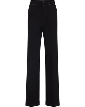 Lemaire Cotton High Waisted Straight Pants-Donna - Nero