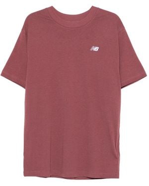 New Balance Cotton T Shirts - Purple