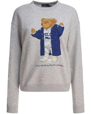 Polo Ralph Lauren Ls Cable Cn-Long Sleeve-Pullover Sweatshirts - Grey