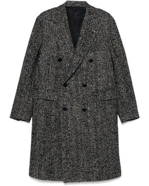 Tagliatore Black White Coats - Gray