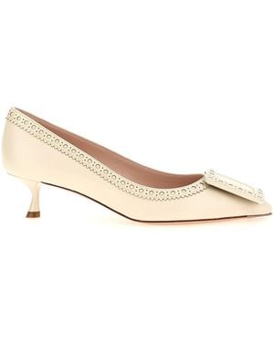 Roger Vivier 'Viv' Court Shoes - Natural
