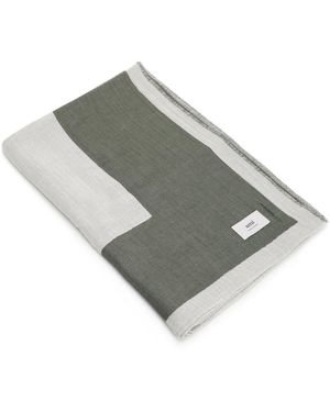 Ami Paris Bicolour Beach Towel Swimwear - Grey
