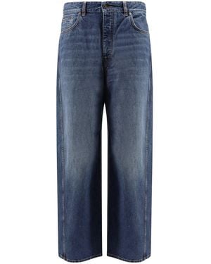 Givenchy Twisted Re-Washed Denim Jeans - Blue