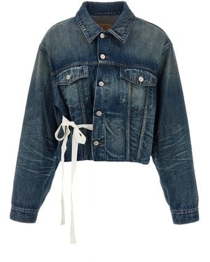 MM6 by Maison Margiela Tape Denim Jacket - Blue
