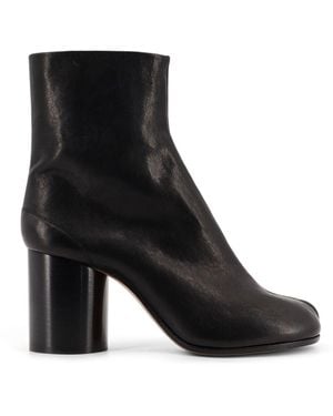 Maison Margiela Tabi Leather Ankle Boots-Donna - Nero