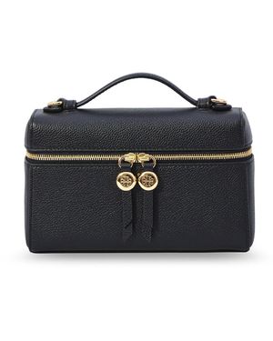 Tory Burch Hammered Leather Romy Slim Shoulder Bag - Black