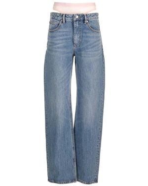 Alexander Wang Straight Leg Jeans Light - Blue
