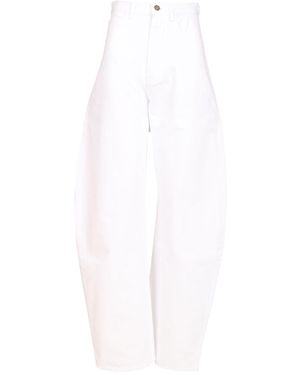 Alaïa Rounded Jeans - White