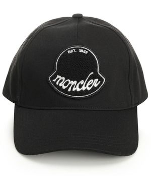 Moncler Baseball Cap Cappelli Nero-Uomo