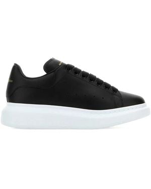 McQueen Leather Sneakers - Black