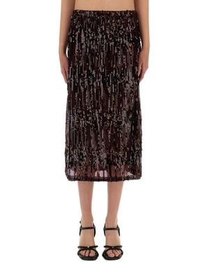 Baum und Pferdgarten Midi Skirt "jaino" - Black