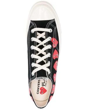 comme des garcon play x converse Rubber Fabric Sneakers - Black