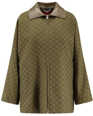 Gucci Supreme Gg Fabric Jacket - Green