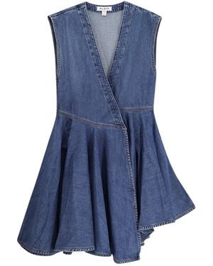 Alaïa Wrap Denim Dress - Blue