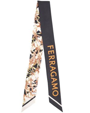 Ferragamo Bandeau Con Stampa "fioritura" - White