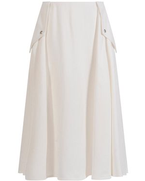 Bottega Veneta Gonna Fluida Melange - Bianco