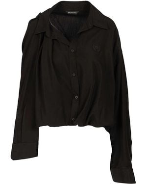 Balenciaga One Shoulder Shirt Shirts - Black