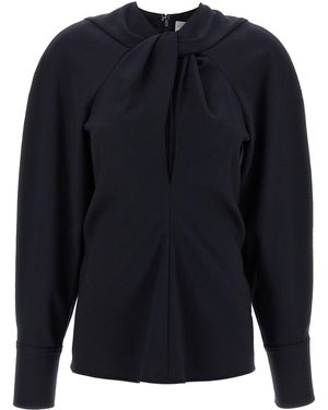 Victoria Beckham Twist Detail Shirt And Blouse - Blue