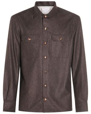 Brunello Cucinelli Shirts - Brown