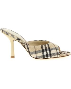 Burberry LF MEWS MULE 90 CHK - Neutro