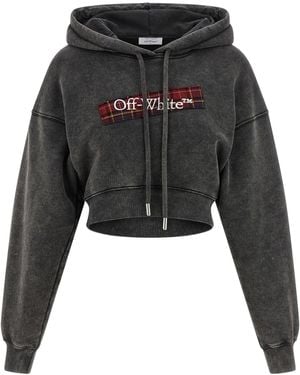 Off-White c/o Virgil Abloh Check Flan Bookish Sweatshirt - Black