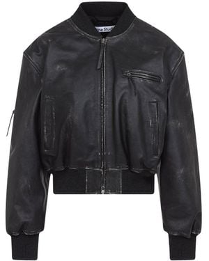 Acne Studios Vintage Cow Leather Jacket-Donna - Nero