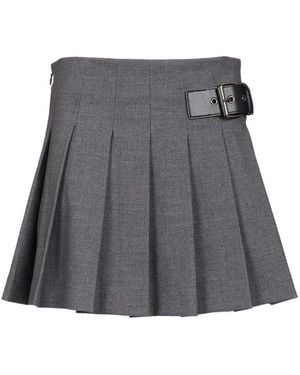 DUNST Pleated Mini Skirt Skirts - Gray