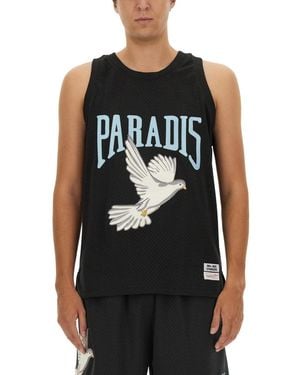 3.PARADIS Tops With Logo - Black