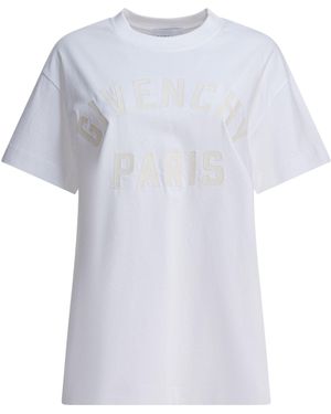 Givenchy T-Shirt With Paris Logo T-Shirts - White