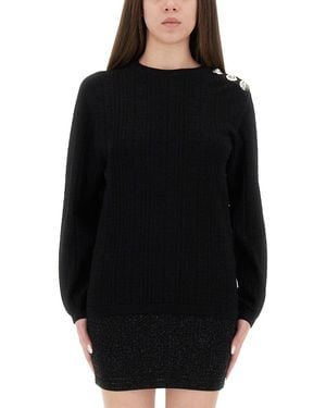 Balmain Knitted Tops - Black