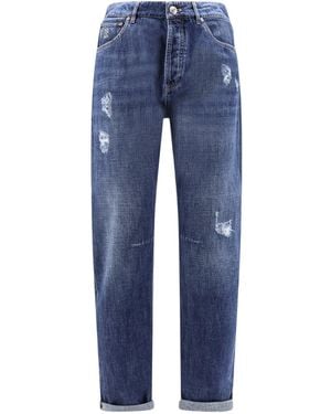 Brunello Cucinelli Leisure Fit Cotton Jeans - Blue