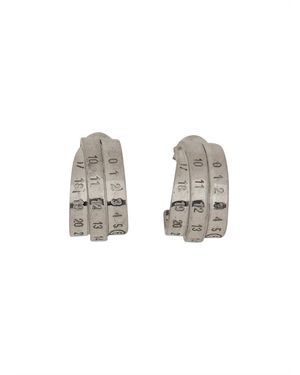 MM6 by Maison Martin Margiela Hoop Earrings-Donna - Bianco