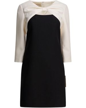 Valentino Crepe Couture Dress Dresses - Black
