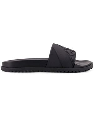 Fendi Ff Rubber Slides - Black