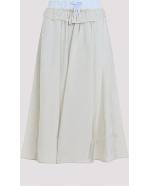 Maison Margiela Midi Skirts Nude & Neutrals - White