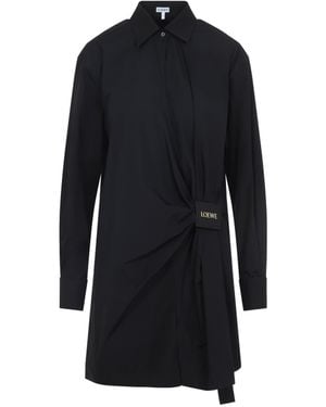 Loewe Shirt Cotton Dress-Donna - Nero