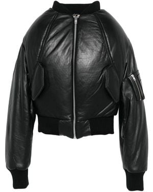 Duran Lantink Leather Outerwears - Black