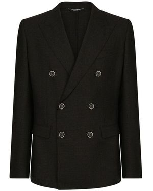 Dolce & Gabbana Giacche Lana-Uomo - Nero