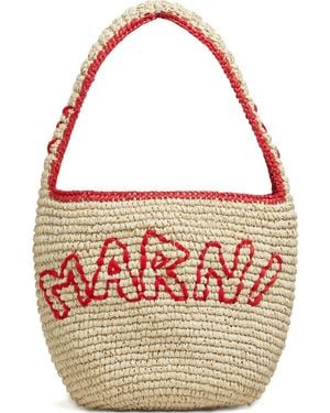 Marni Nassa Small Shoulder Bag - White