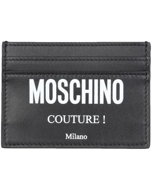 Moschino Card Holder With Logo - Black