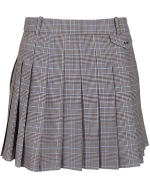Maison Kitsuné Pleated Mini Skirt Skirts - Gray