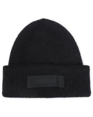 Jacquemus Le Bonnet Gros Grain Alpaca Wool Hat-Donna - Nero