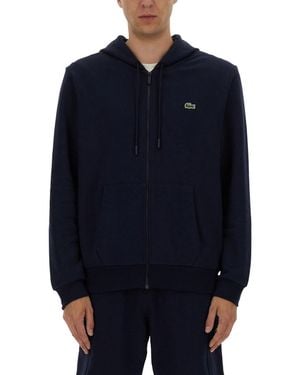 Lacoste Zipper Hoodie - Blue