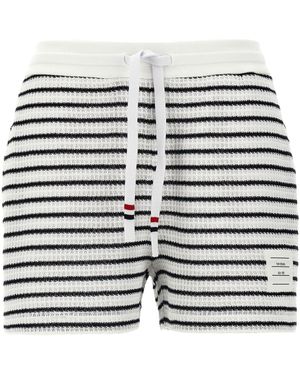 Thom Browne Short Stripes Bermuda E Short-Donna - Blu