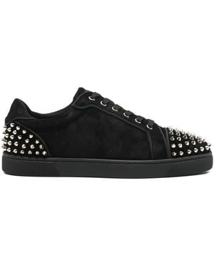 Christian Louboutin Seavaste 2 Suede Leather Sneakers - Black
