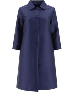 F.it Lighweight Single Breasted Coat - Blue