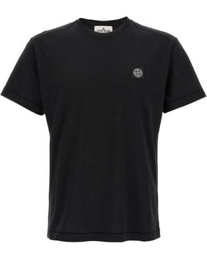 Stone Island Logo Patch T-Shirt - Black